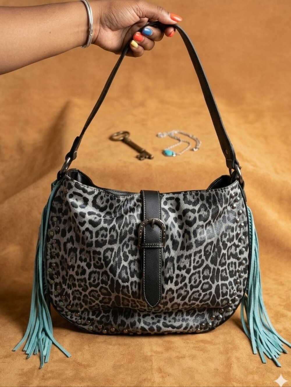 Montana West Leopard Hobo Carry Concealed Weapon Shouler Bag NWT